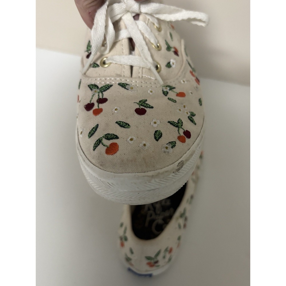 Keds x Rifle Paper Co Champion Lively Cherries Canvas Sneakers Womens 7.5 - Picture 7 of 9